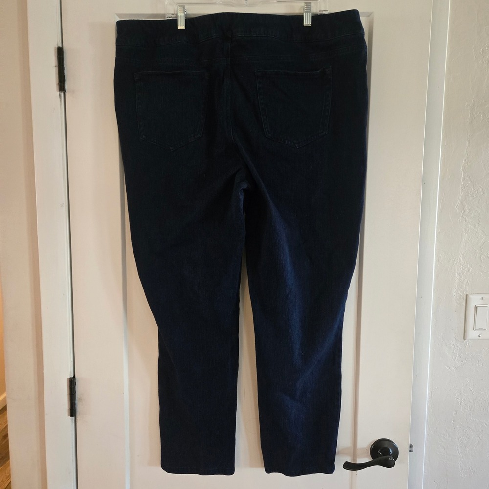 Coldwater Creek Jeans Womens 22 ShapeMe High Rise Slim Leg Jeans Dark Wash Blue - Picture 4 of 8